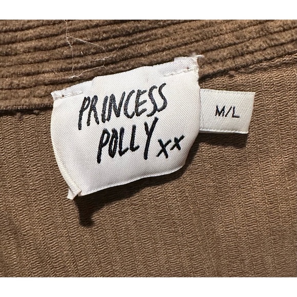 Princess Polly Women’s‎ Crop Brown Corduroy Jacket Size M/L - Picture 2 of 5